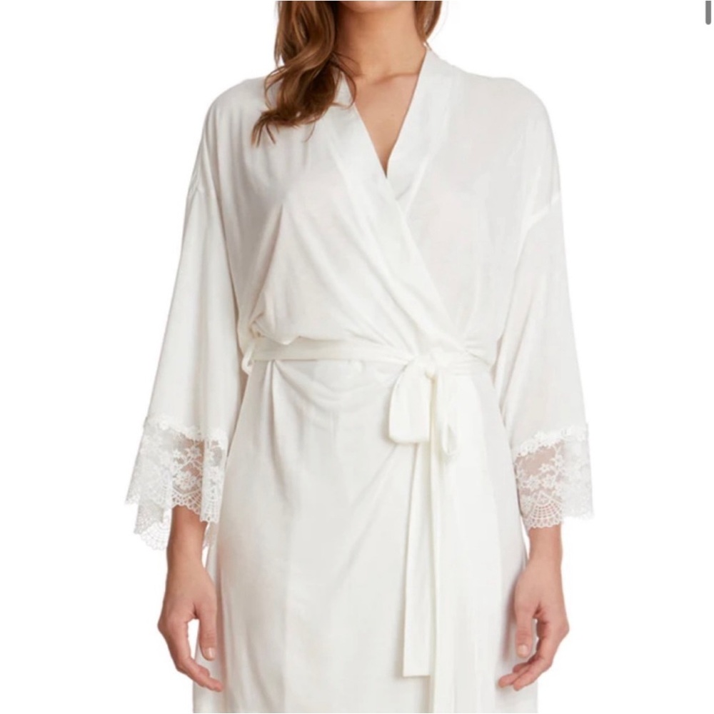 MONIQUE LHUILLIER x HANKY PANKY Lace Robe - Women’s Size Medium/Large - Picture 1 of 5